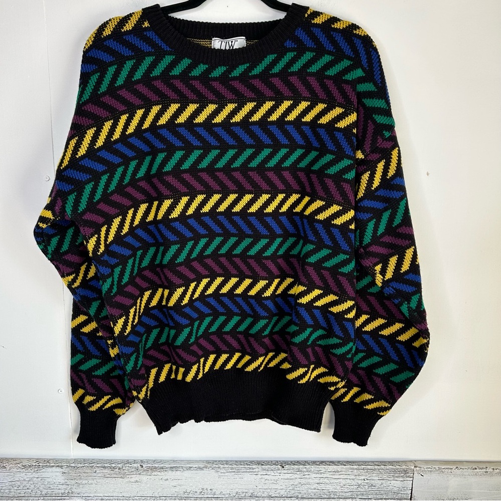 VINTAGE Y2K 90’s Bold Colors Seeater by TJW MERVYNS